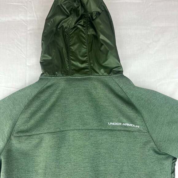 Under Armour Men's XL ColdGear Fleece Full Zip Hoodie Marine OD Green - Picture 12 of 13